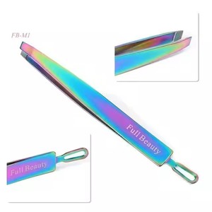 Juego profesional de pinzas para cejas de acero inoxidable Diseño inclinado de punta suave con tarjeta de Punta puntiaguda Opción de cantidad de embalaje - Product Image 6