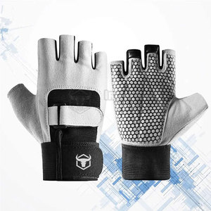 Guantes de levantamiento de pesas de cuero de neopreno profesional Guantes de entrenamiento de gimnasio en diferentes colores Guantes de gimnasio al por mayor - Product Image 1