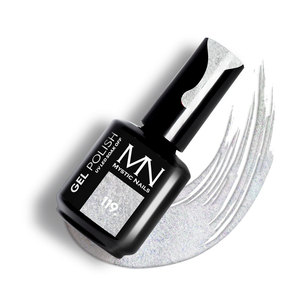 UV LED Gel Polish Color-Hecho en EU-CPNP-Plata-Gel Polish 119 - Diamond Mine 12ml - Mystic Nails - Product Image 1
