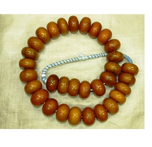 Collier artisanal en corne de buffle naturelle, coloré, avec disque religieux et ovale, respectueux de l'environnement, personnalisable, produit indien - Product Image 2