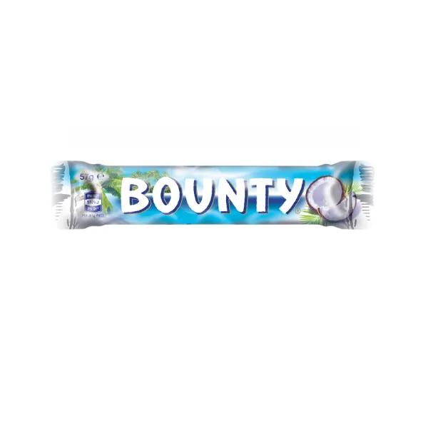 2 Bounty çikolata hindistan cevizi çubukları paketi-57gms/adet