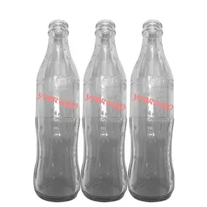 Toptan fabrika doğrudan 200ml 250ml 300ml şeffaf boş cam yumuşak karbonatlı içecek Soda Pop şişe