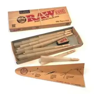 ورق مستدير رمادي (Rizla) من ألياف القنب بمقاس كبير طبيعي 100% نباتي للتدخين