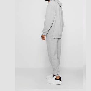 Chándal de hombre OEM/ODM, chándal sólido de la serie High Street con estampado de logotipo personalizado, material de algodón 100% - Product Image 4