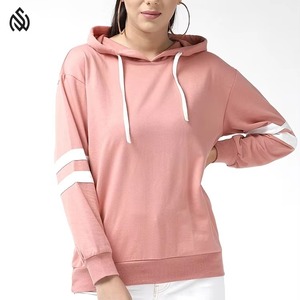 Sudadera con capucha de algodón de manga larga para mujer al mejor precio, ropa de invierno de secado rápido con diseño sólido, sudaderas con capucha de mujer de tamaño estampado personalizado - Product Image 2