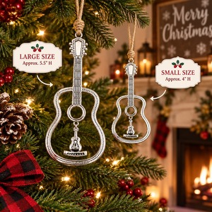 Décoration de Noël suspendue J.M International en métal argenté, forme personnalisée, design tendance, texture de haute qualité, accent décoratif pour arbre de Noël - Product Image 4