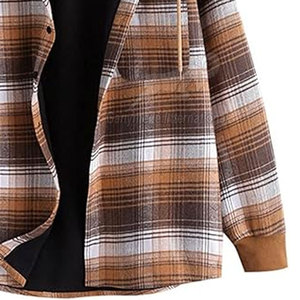 Hauts à capuche à manches longues en tissu brossé doux, coupe confortable, sweats en flanelle idéaux pour les tenues décontractées - Product Image 5