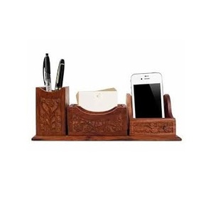 Vaisselle promotionnelle de style élégant de support mobile en bois fait main de vente chaude avec un look unique - Product Image 4