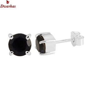 Joyería fina de Plata de Ley 925 para niñas, elegante pendiente de tuerca de forma redonda con piedra de cristal para boda y Aniversario - Product Image 4