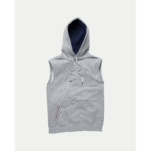 2024 logotipo personalizado entrenamiento con capucha gimnasio camiseta hombres XS tamaño sin mangas músculo Sudadera con capucha patrón impreso sólido suministro de tela al por mayor - Product Image 5