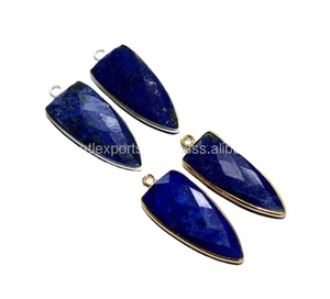 Lapis lazuli bleu couleur pointe de flèche en gros pierres naturelles cristal artisanat roches minéraux Reiki Feng Shui pendentif en pierres précieuses - Product Image 1