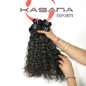 Extensiones de cabello indio negro de color natural con procesamiento vietnamita al por mayor, 100%, sin cutícula alineada - Product Image 3