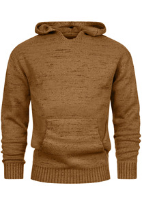 Sweat-shirts pour hommes en polyester 100% surdimensionnés, décontractés, d'hiver, à fermeture éclair intégrale, avec logo brodé personnalisé, teinture unie, délavé à la pierre - Product Image 4