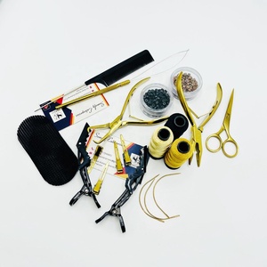 Kit de Herramientas Profesional de Acero Inoxidable para Extensiones de Cabello con Logotipo Personalizado, con Pinzas, Tijeras, Clips e Hilo para Instalación en Salón - Product Image 2