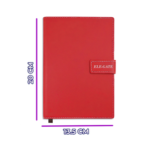 Quaderno in Pelle Rossa con Rilegatura Cucita, 100 Pagine Interne, Chiusura Magnetica per Scuola, Scrittura e Diario, Copertina in Pelle PU - Product Image 2