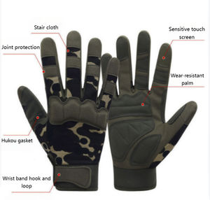 Gants de motocross personnalisés en cuir synthétique souple coupe-vent légers et respirants pour les courses de moto en plein air - Product Image 4