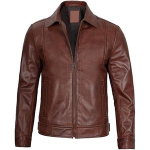 Produit le plus vendu Veste d'hiver en cuir de qualité supérieure Prix de gros Veste en cuir de vachette véritable classique personnalisée - Product Image 4