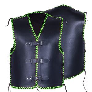 Gilet de moto en cuir de vachette véritable pour homme, personnalisable, de haute qualité, coupe-vent, grande taille, imperméable - Product Image 3