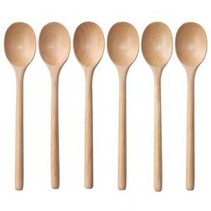 Plato de madera con acabado marrón de alta calidad, cuchara para servir, artesanías naturales hechas a mano para decoración de cocina - Product Image 6