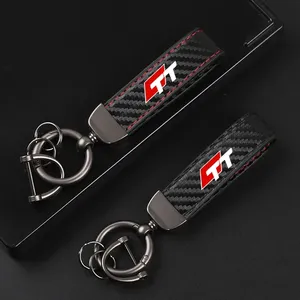 พวงกุญแจหนังรถยนต์พร้อมหัวเข็มขัดรูปเกือกม้าเครื่องประดับหรูหราสำหรับออดี้ TT MK2 8J 8N MK1 MK3 - Product Image 1