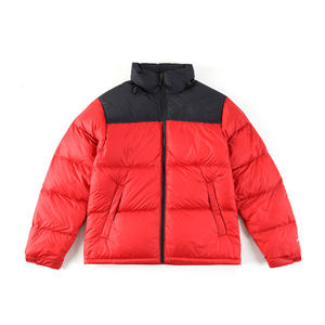 Men Women Winter Canvas Puffer <b>Jacket</b> Stand Collar Front Logo <b>Lightweight</b> Warm <b>Waterproof</b> Windproof Eco-Friendly Streetwear - Product Image 5