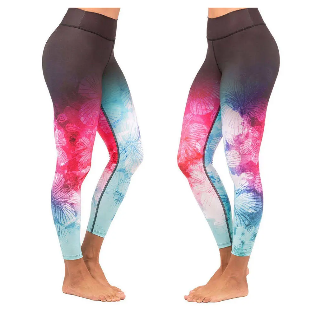 Low Price custom logo print Sublimation Legging Women Outdoor Elastic Compression Scrunch Back Seamless Yoga Leggings