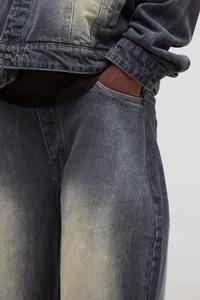 Hot Selling Custom Made Stone Washed Vintage Wear Jeans <b>Shorts</b> For <b>Men</b> <b>Long</b> Length Breathable Heavyweight <b>Mens</b> <b>Shorts</b> - Product Image 2