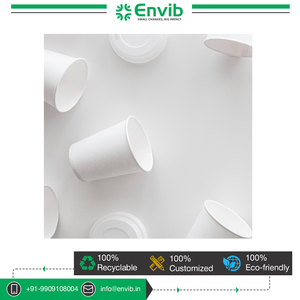 Vaso de papel de pared simple personalizable de alta demanda de 8oz Desechable de alta calidad reciclable para bebidas frías al por mayor a granel - Product Image 2