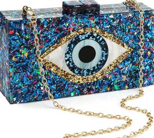 Sac à main en résine fait à la main pour femmes Soirée de gala Mariage Utilisation élégante Sac en résine en forme de boîte Vente en gros en provenance d'Inde - Product Image 1