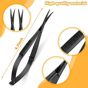 Ciseaux professionnels pour cuticules, lames tranchantes, lames courbes tranchantes, ciseaux à ressort en acier inoxydable pour ongles - Product Image 2