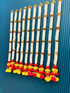 Guirnalda de pompones Mogra de moda para decoración de fondo de escenario, guirnalda de pompones para decoración de Mandir Pooja, fondo de boda, decoración de festivales - Product Image 3
