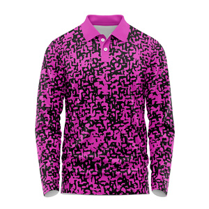 Polo de golf de manga larga, mezcla de poliéster Spandex, que absorbe la humedad, apto para eventos de Club - Product Image 4