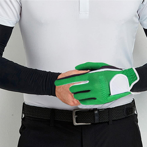Gants de golf à logo personnalisé avec poignée antidérapante en cuir de haute qualité et sangles de poignet réglables - Product Image 5