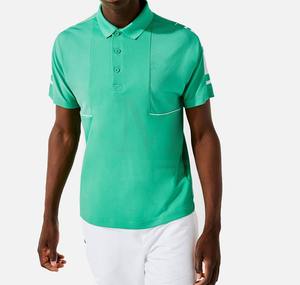 Polo de golf à manches courtes pour hommes Vente en gros personnalisée de haute qualité Nouveau style de t-shirt à carreaux en tissu tricoté évacuant l'humidité - Product Image 2