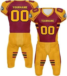 Kit de uniforme de fútbol americano OEM personalizado al por mayor de fábrica, ropa deportiva de poliéster, camisetas de sublimación de calidad Premium - Product Image 6