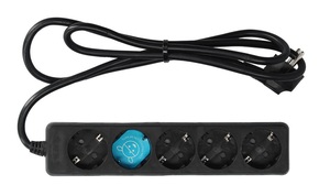 Serie standard multi-base 5 prese 1,5 metri nero (GSC 000000028) - Product Image 1