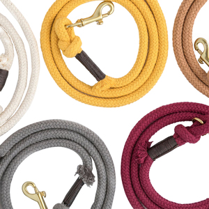 Laisse durable pour chien de 5 pieds avec crochet en laiton, laisse pour animaux de compagnie en cuir et nylon de conception personnalisée pour la formation, fabrication en gros - Product Image 3