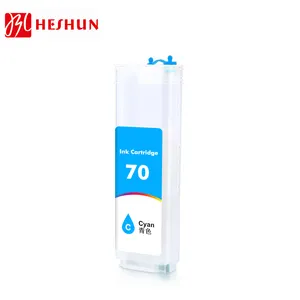 Heshun 8 colores 130 ml/pc para Hp 70 cartucho de tinta recargable vacío con Chip para impresora Hp Z5400