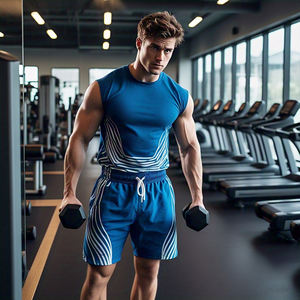 Pantalones cortos de sudor por sublimación con cordón alto para hombre, ropa deportiva, pantalones cortos estampados para hombre, pantalones cortos de sublimación para entrenamiento de invierno para hombre - Product Image 5