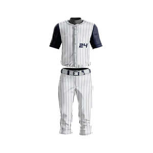 Vente directe d'usine hommes vêtements d'entraînement sportif uniformes de baseball meilleure qualité Polyester tissu fait uniforme de baseball - Product Image 2