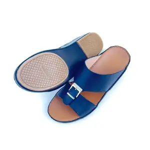 New designs sandals for men slides footwear with OEM service unisex slipper Arab sandals leather shoes