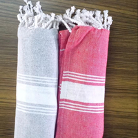 Foulard en coton Fouta Pareo, couleur et taille personnalisées, motif rayé, été, style européen et américain, doux pour la peau, longue écharpe pour usage quotidien, Inde
