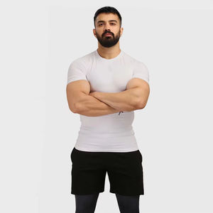 100% algodón compresión gimnasio camiseta músculo Fitness ropa de entrenamiento - Product Image 1