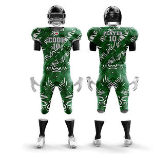 Uniforme de fútbol americano transpirable de poliéster 100% de alta calidad OEM, conjuntos de manga corta sublimada de color de equipo de talla grande - Product Image 4