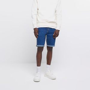 Shorts en jean pour homme, coupe droite classique, légers, pour un usage décontracté en été - Product Image 5