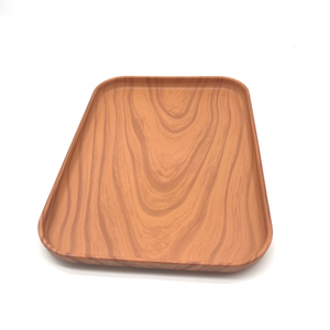 Plateau de service rectangulaire en bois de hêtre - Grand plateau de 15 pouces en bois naturel pour dîner et organisation - Vaisselle écologique - Product Image 2
