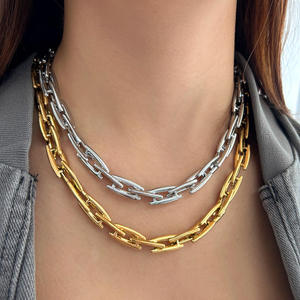 Collares Modernos y Versátiles de Plata de Ley Chapada en Oro PVD de Alta Calidad con Diamantes Cultivados en Laboratorio, Hechos a Mano, Estilo Hip-Hop para Hombre y Mujer - Product Image 2
