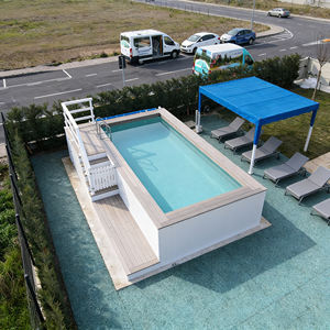 Piscine extérieure de luxe en fibre de verre de grande taille avec fenêtre en verre acrylique, conteneur préfabriqué pour piscine de 20 pieds et 40 pieds - Product Image 6