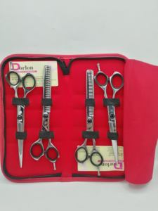 Juego de tijeras de aseo para mascotas con etiqueta personalizada privada profesional de 4 Uds., tijeras recortadoras de pelo para mascotas de acero inoxidable con ESTUCHE DE PU - Product Image 2