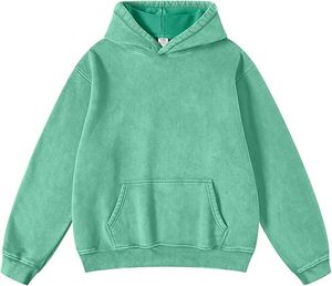 Onstyle High Quality Autumn 460g Heavy <b>Weight</b> Cotton <b>Blank</b> Washed Distressed Loose Casual Outdoor Sports Men's Zipper up Hoodie - Product Image 6